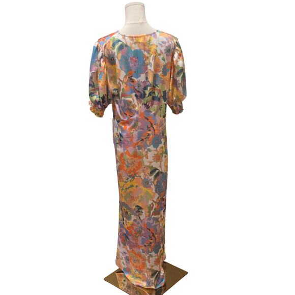 Never Fully Dressed Lindos Maxi Tea Dress Blossom Wedding Puff Sleeve Size 12 - Picture 6 of 11